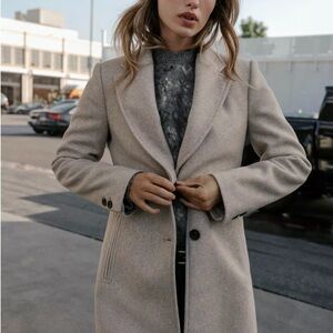 Zara SOFT SHOULDER PAD COAT